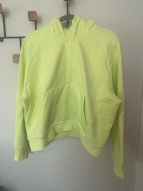 Athleta Neon Yellow Half-Zip Hoodie